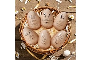 2025 Personalized Easter Egg Shaker Multiple Styles Custom Wooden Musical Engraved Shaker Eggs Gifts for Family Friends Perso