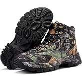 SANANG Outdoor Tactical Hiking Boots, Military Camo, Waterproof with Toe Protection, High Traction Outsole, Size 40-46