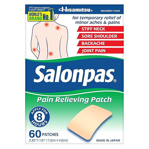 SALONPAS PAIN RELIEVING PATCH FOR BACK, NECK, SHOULDER,...