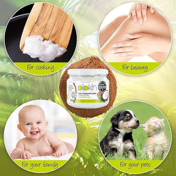 Aceite de Coco Pipkin 100% Orgánico, Natural. Prensado en Frío, no ...