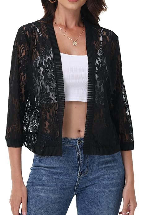 Summer Cropped Jacket Women's Chiffon Cropped Bolero Breathable