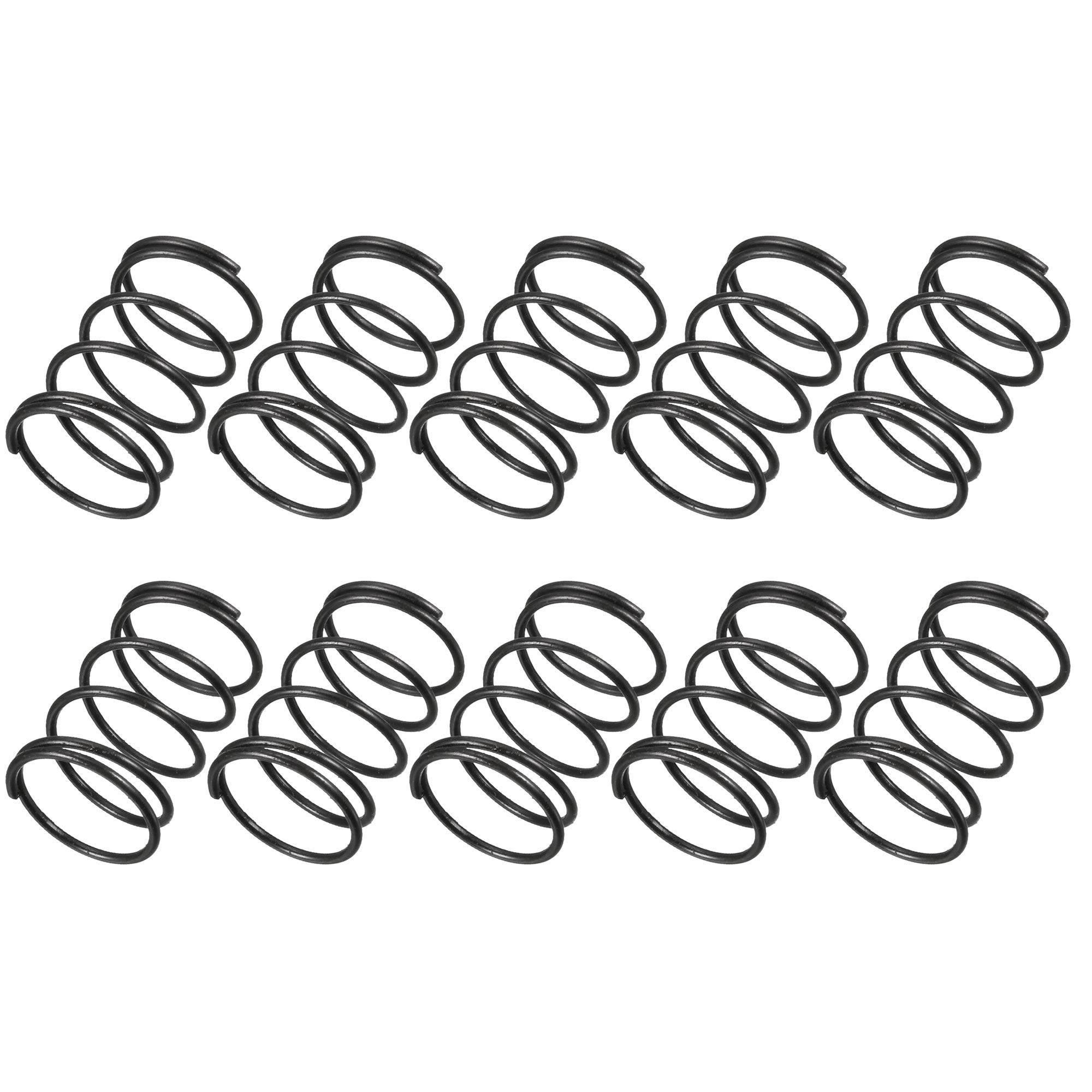 Sourcingmap Compression Spring - 1.2mm Wire Dia, 17mm OD, 25mm Free Length Spring Steel Extension Spring,Black,10Pcs