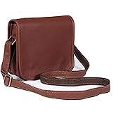 Leather Satchel Chic Crossbody Shoulder Sleek Sling Bag Genuine Leather iPad/Tablet Vintage Tan Brown 9 inch Messenger Bag For 9 inch iPad Pro for Women Men Gift by Cureo