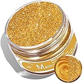 Matio Gold Mica Powder for Epoxy Resin, 1.8oz/ 50g Pearlescent Effect Mica Powder Natural Color Pigment for Soap Making, Bath Bomb, Candle Dye, Resin Craft, Paint, Nails Art, Jewelry, Slime Pigment