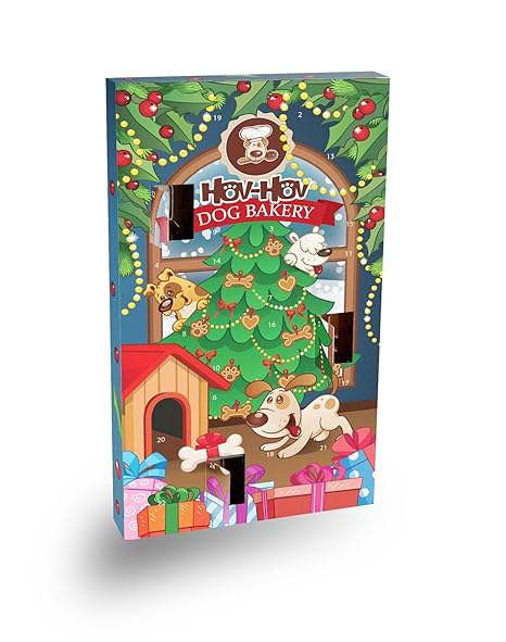 Hov-Hov Adventskalender für Hunde - mit Leckerlie aus qualitativ hochwertigen Zutaten - 100% natürlich