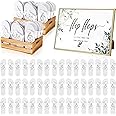 Zoooyawn 24 Pcs Wedding Party Favors Include 24 Pairs Bulk Flip Flops Wedding Sign Soft Wedding Sandals for Bride Guest Reception Spa Pool Party Beach Shower Hotel