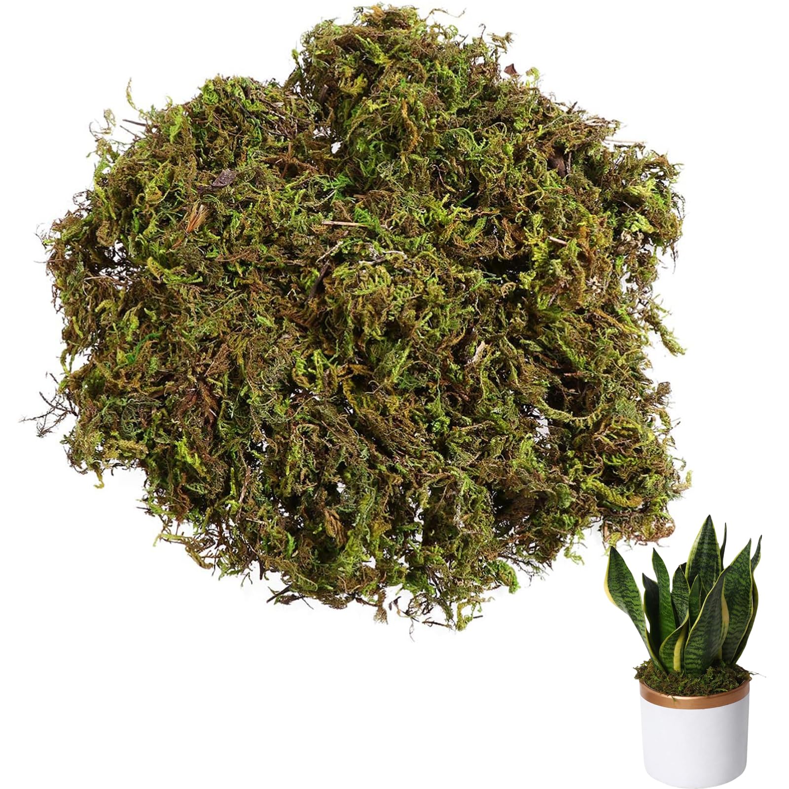 Beavorty Artificial Moss Fake Green Moss Artificial Decoration Simulation Sphagnum for Plant Home Garden Decoration