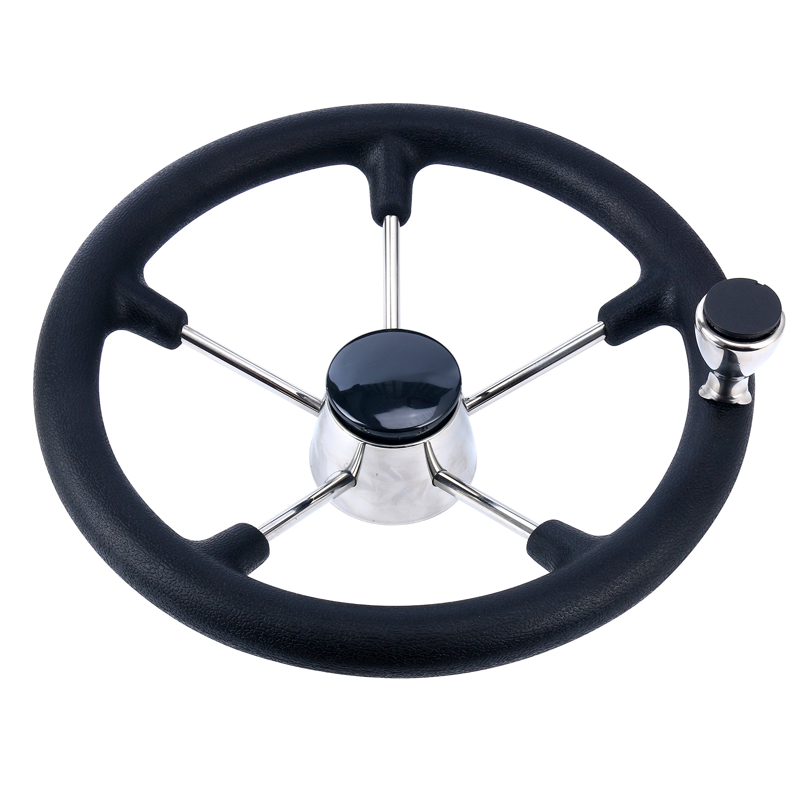 Amarinemade 131/2 Inch Boat Marine 5 Spoke Destroyer Steering Wheel