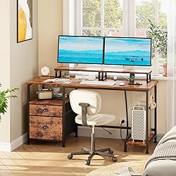 Furologee 47" Computer Desk with File Cabinet and