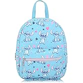 Disney Lilo and Stitch Backpack for Women, Men, Boys, Girls, Unisex | Cute PU Leather 10" Stitch Mini Backpack Purse Shoulder Purse | Stitch Bag and Stitch Accessories