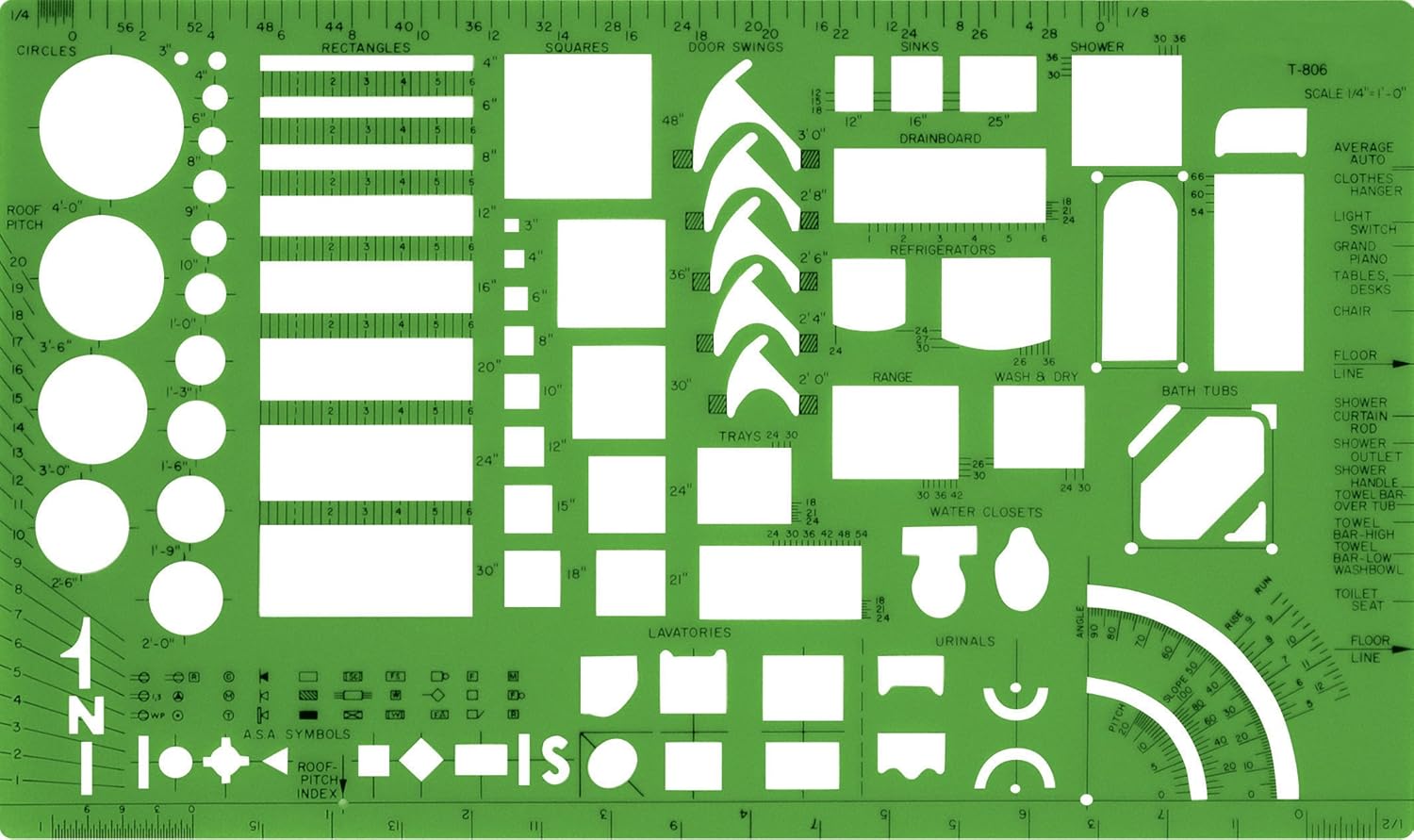 Westcott Technical Architectural Drawing Template (T-806) : Office Products