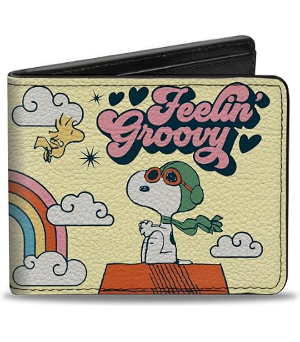 Amazon.com: Buckle-Down Peanuts Bifold Wallet | Peanuts Snoopy