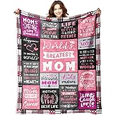 YPURTSD Mom Valentines Day Birthday Gifts - Gifts for Mom from Daughter Son - Mothers Day Christmas Birthday Presents for Mommy - Best Mother Ever Blanket - Presents for Mommy - Mumsy Blanket 50"x60"