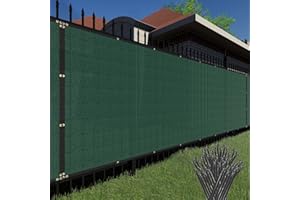 TANG Sunshades Depot 8FTx30FT Green Fence Privacy Screen Temporary Fence Privacy Screen 150 GSM Windscreen Fence Netting Cover 90% Privacy Blockage Excellent Airflow with Zipties