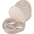 BOVKE Hard Carrying Case with Sleep Mode for Apple AirPods Max Wireless Over-Ear Headphones, AirPods Max Protective Portable Storage Bag with Mesh Pocket for Headphone Accessories, Starlight