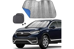 Big Ant Windshield Sun Shade Car Window Sunshade as Bonus,Blue Car Sun Shade Foldable UV Ray Visor Protector Visor Shield Cover Keeps Vehicle Cool (Size 55" x 27.5")