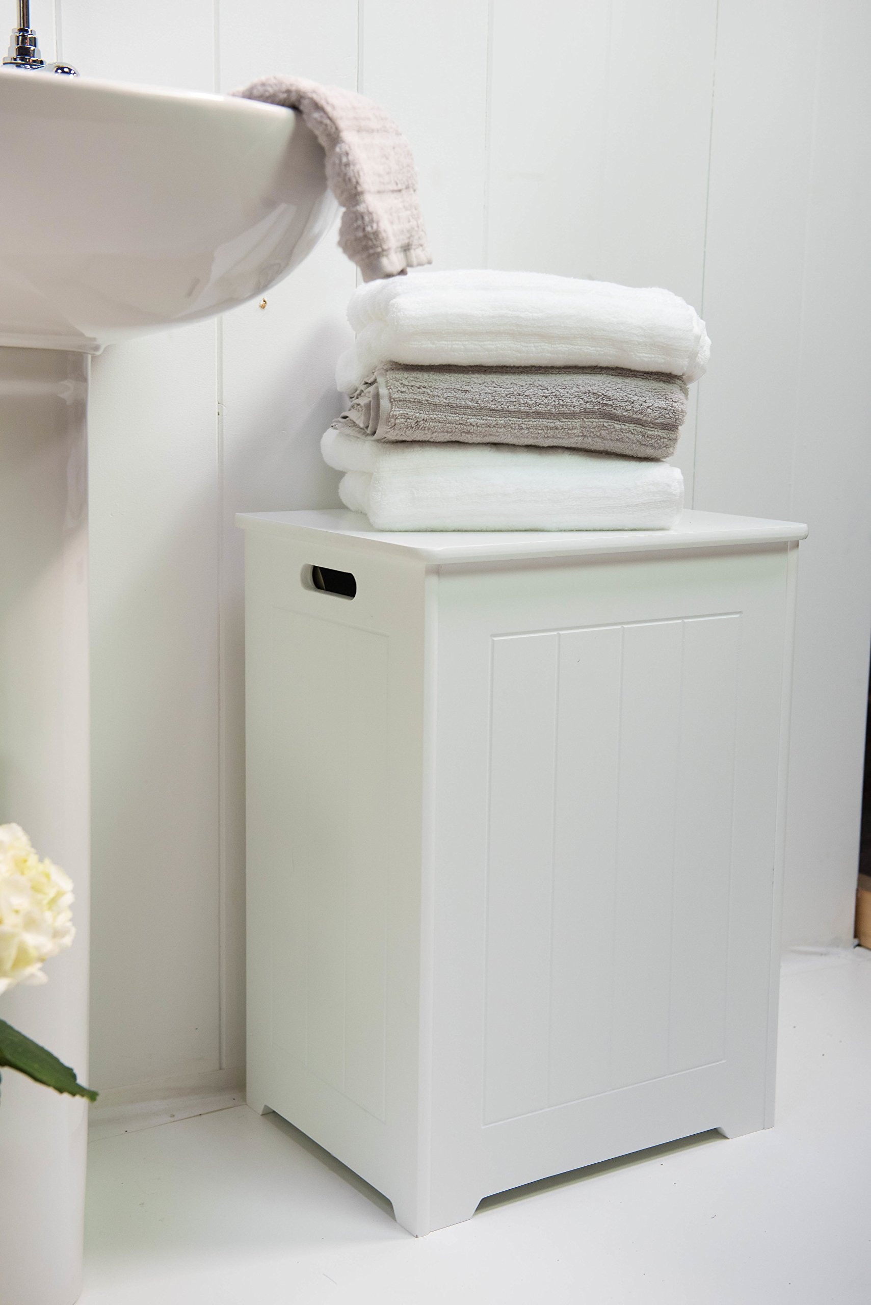 White Wooden Laundry Bin Bathroom Stora Buy Online In Brunei At Desertcart