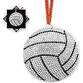FurniGift Volleyball Christmas Tree Decorations - Sparkling Volleyball Christmas Tree Ornaments Gift for Girls Boys Athlete Friends