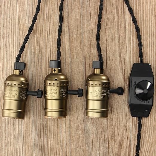 title=KINGSO- lampadario Edison stile vintage Retro' antico a sospensione-