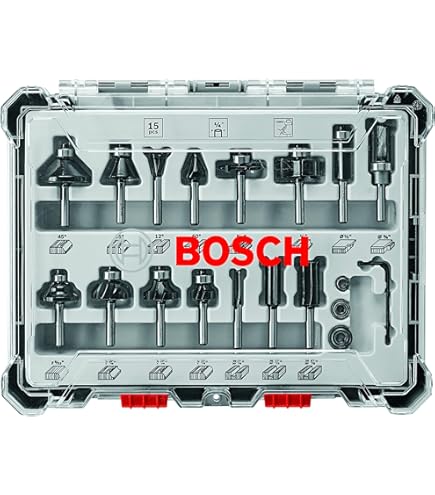 Whiteside #404 4 Piece Compact Router Bit Set, 1/4