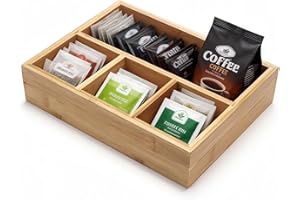 XIMISISE Tea Bag Holder, Tea Bag Storage Organizer, Tea Candy Basket, Sugar Packet Organizer, Coffee Station Condiment Organi