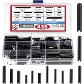 435pcs Roll Pin Assortment Kit -M1.5 to M6 Sizes (13 Types) | Slotted Tension Pins, Split Dowels &amp; Expansion Spring Pins -Durable Spring Steel for Secure Fastening