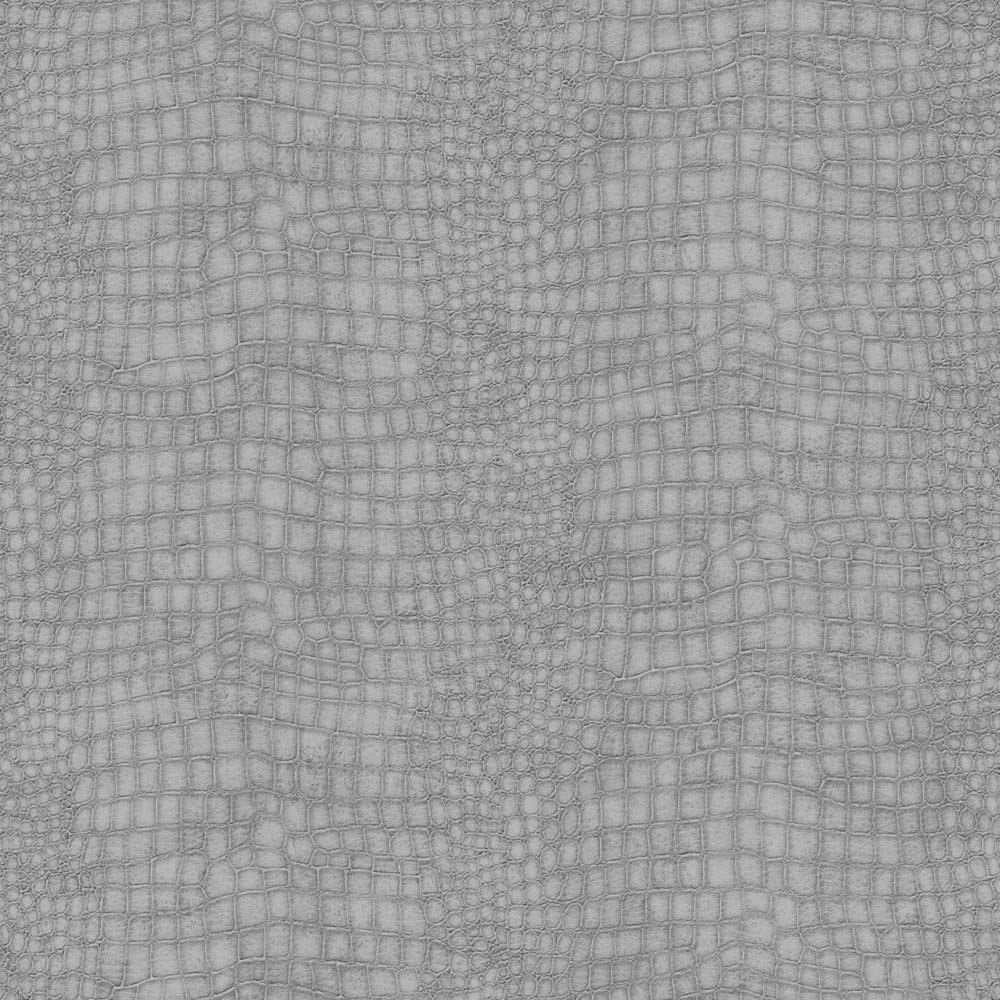 Superfresco Easy Crocodile Skin Effect Grey Wallpaper, Gray, 1000cm length x 52cm width - Image 3