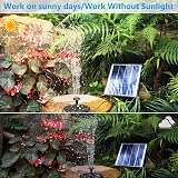AISITIN 6.5W Solar Fountain with 1500mAh Battery Backup 10 Nozzles view 3
