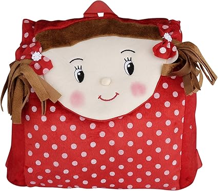 New Rakshak Girl School Bag for Kids/Baby/Girls (Red) by The Lovely Toys