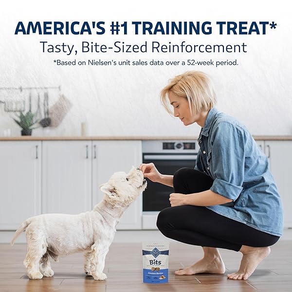 BLUE BUFFALO BITS SOFT DOG TREATS FOR TRAINING, MADE WITH NATURAL INGREDIENTS & ENHANCED WITH DHA, CHICKEN RECIPE, 4-OZ BAG