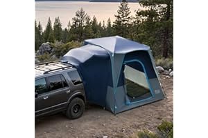 TIMBER RIDGE 5 Person SUV Tent Weather Resistant Portable for Car SUV Van Camping, Includes Rainfly and Storage Bag, 10' W X 8' L X 7.1' H