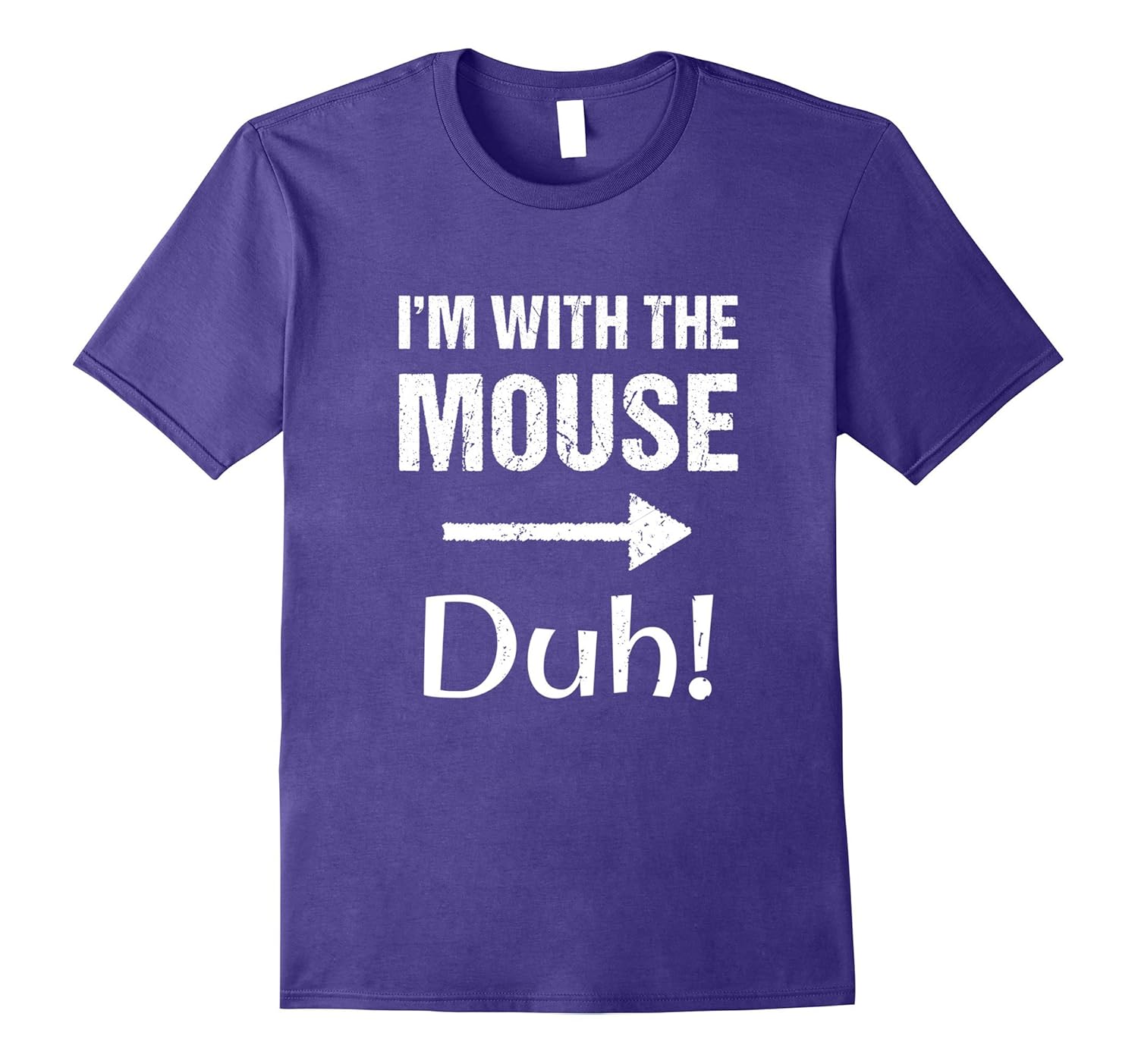 I'm With The Mouse Duh Halloween T-Shirt-Rose