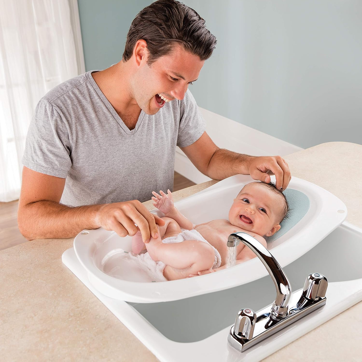 Summer Right Height Bath Tub, Blue : Baby