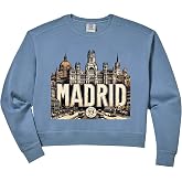Women's Madrid Espana Tee - Madrid Spain Comfort Colors Crop Sweatshirt