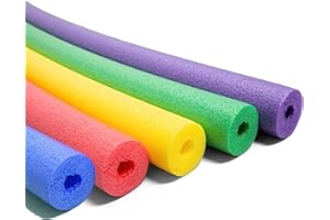 Big Joe Swim Noodle 18 Pack Pool Noodles, Red, Blue, Green, Purple, Yellow Foam, 4.5 feet, 55"L x 3.25"W x 3.25"H each