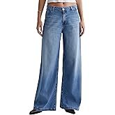AG Womens Stella Mid Rise Wide Leg Palazzo Jean