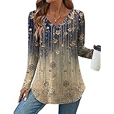 Zeagoo Long Sleeve Tops for Women V Neck Shirt Loose Fall Tunic Tops Dressy Casual Work Blouse 2026