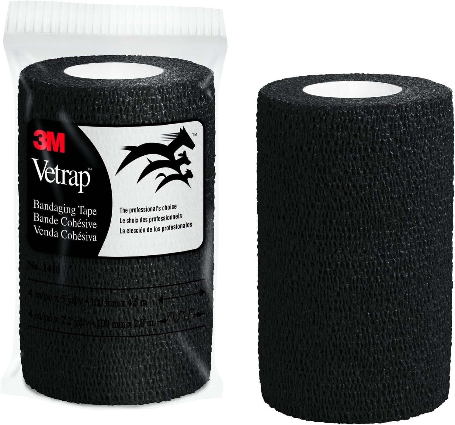 Best 3M 4 Inch Vet Wrap Black