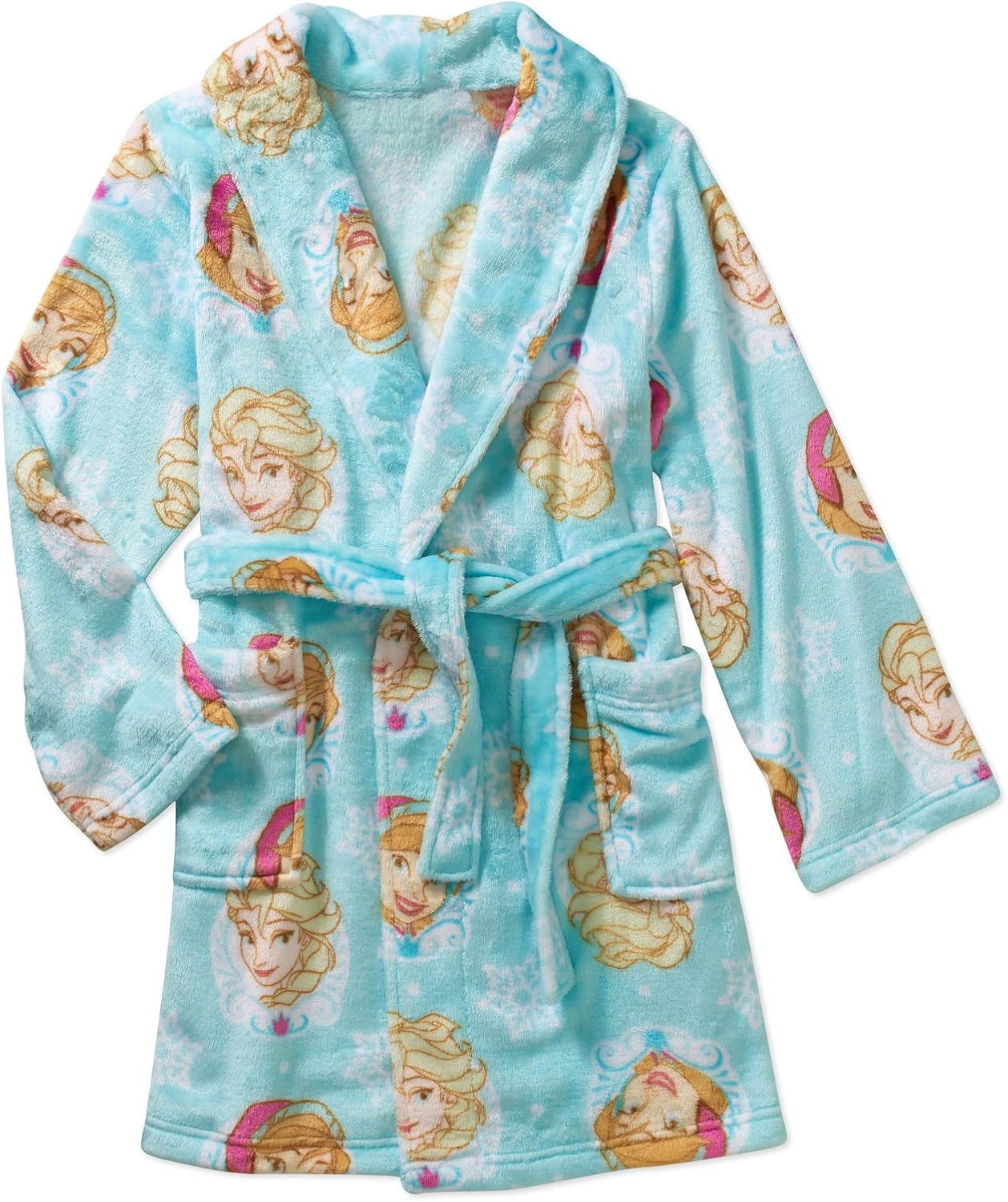 Disney Frozen Anna Elsa Girl Plush Bath Robe Bathrobe