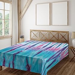 Ambesonne Ethnic Flat Sheet, Close up of Vertical