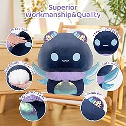 Mewaii 8” Mushroom Plush, Blue Dragonfly Plush