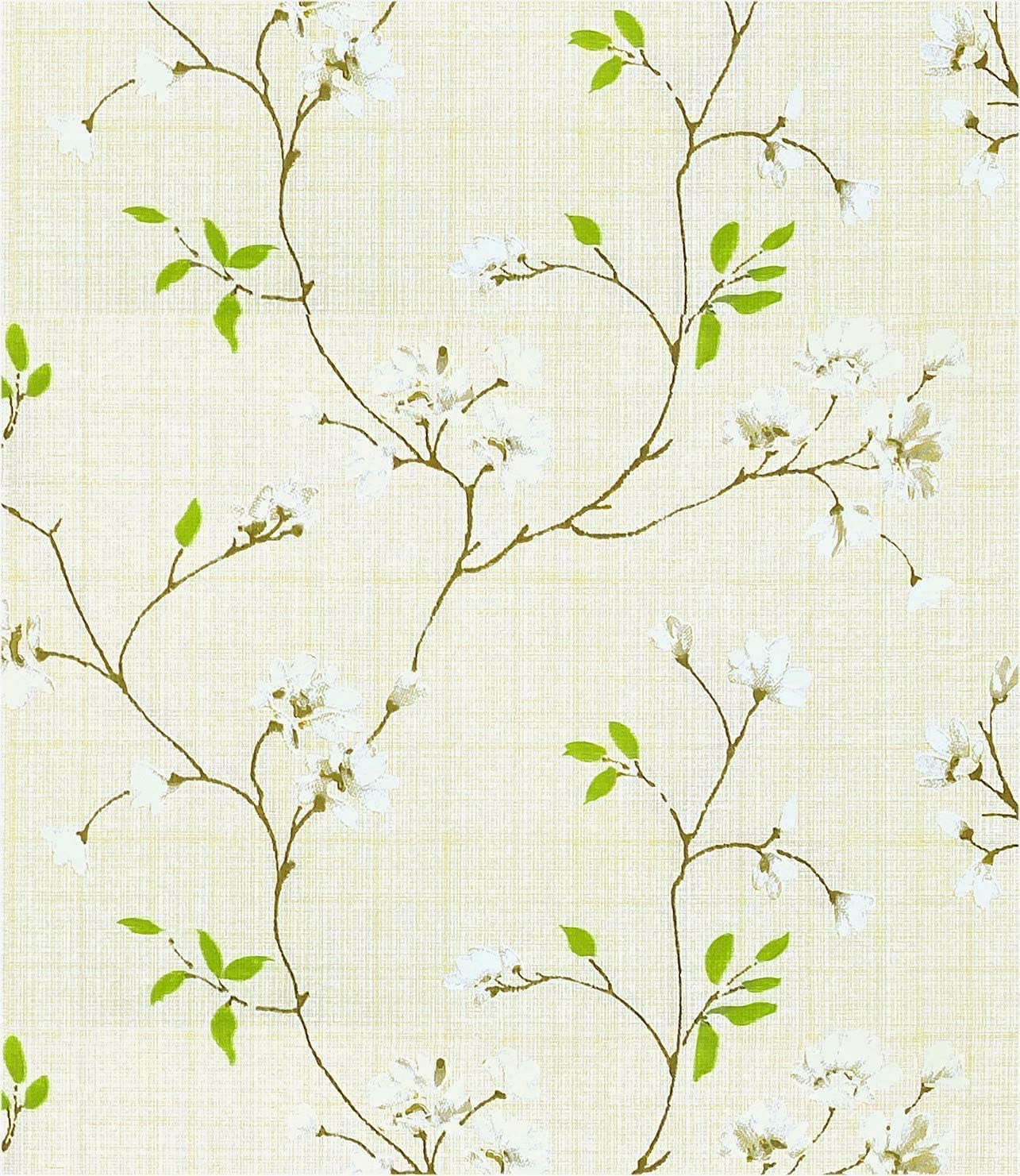 SV COLLECTIONS Green Floral Peel and Stick Wallpaper Elegant Lillies