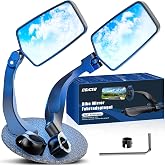 COICER E Bike Mirror Handlebar Mount, Bicycle Mirror for Handlebar Rearview | 2PCS 360&deg; Adjustable and Rotatable,Safe Wide HD, for Scooter, Motorcycle, MTB, Foldable Shake-Free Durable Ebike Accessories