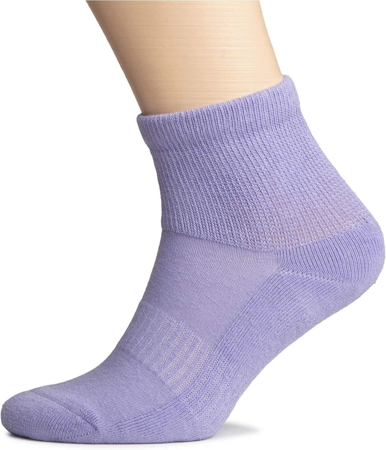 Hugh Ugoli Women's Diabetic Ankle Breathable Soft Cotton Socks with Seamless Toe, Semi Cushion, 3 Pairs | Shoe Size: 6-9/9-12: Clothing