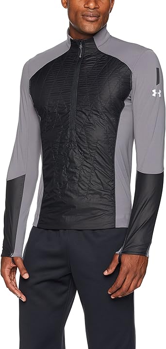 Amazon.com: Under Armour Outerwear Men's Trail Run Hybrid 1/2 Zip Jacket, Black, Medium: Clothing