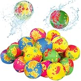 30 Pack 2" Reusable Water Splash Balls, Soft Water Absorbent Balls for Adults &amp; Family, Pool Party Games, Beach Activities &amp; Outdoor Summer Fun