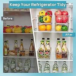 Vtopmart 4pcs Clear Organizers and Storage Bins