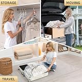 TAILI Hanging Vacuum Storage Bags 4 Large Wide-Side 105x70 cm for Clothes view 7