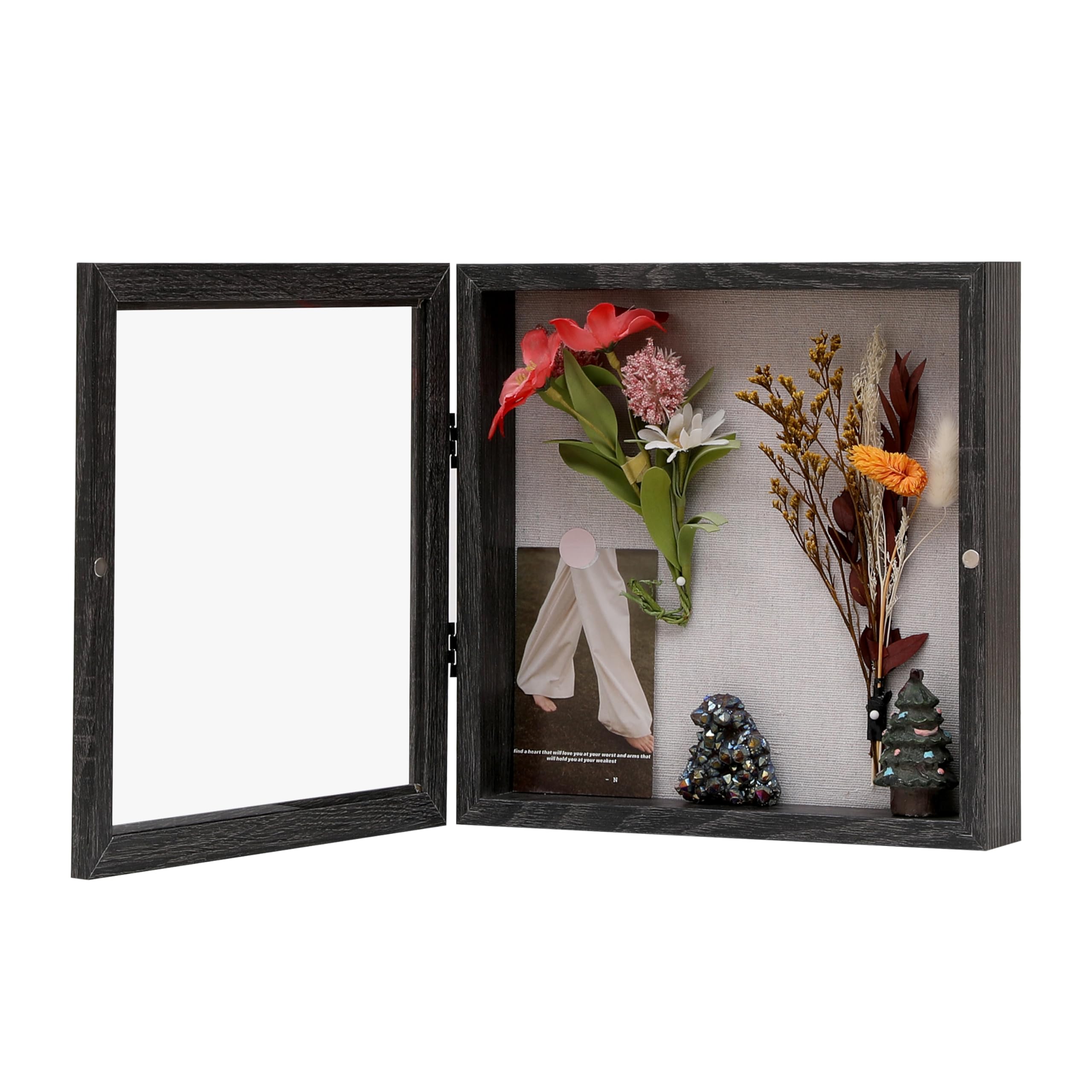 DEMAIKE 10x10 Shadow Box Frame with Linen