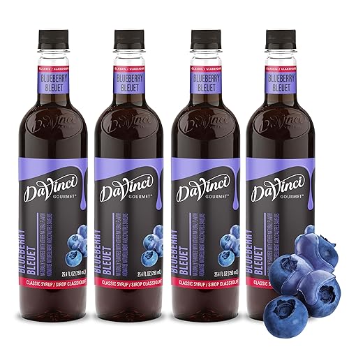 DaVinci Gourmet Classic Blueberry Syrup, 25.4 Fluid Ounces (Pack of 4)